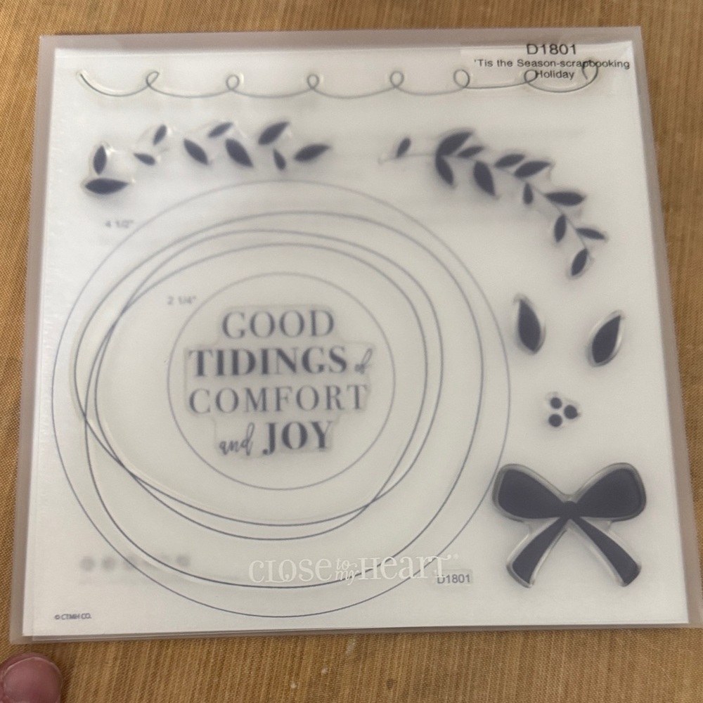 Good Tidings Comfort and Joy Clear Stamp Set - Navy Accents